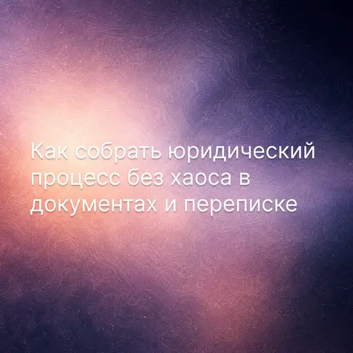 Как собрать юридический процесс без хаоса в документах и переписке